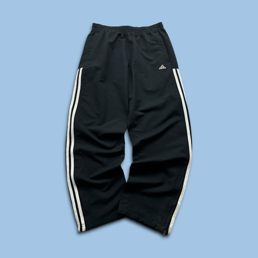 VINTAGE Y2K ADIDAS BAGGY TRACKSUIT BOTTOMS BLACK