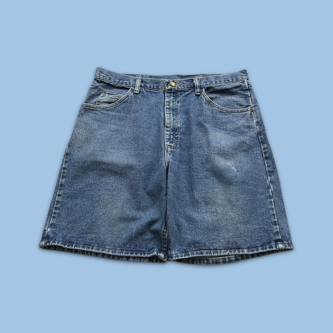 VINTAGE 00s WRANGLER BAGGY LOOSE JORTS BLUE