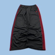 VINTAGE Y2K ADIDAS SIDE STRIPE BAGGY TRACKSUIT BOTTOMS BLACK RED