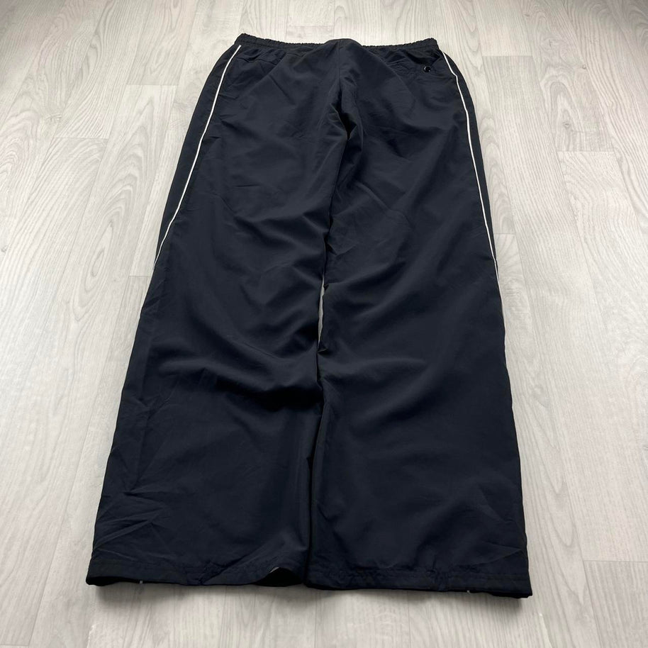 VINTAGE Y2K NIKW LOW RISE BAGGY TRACKSUIT BOTTOMS BLACK