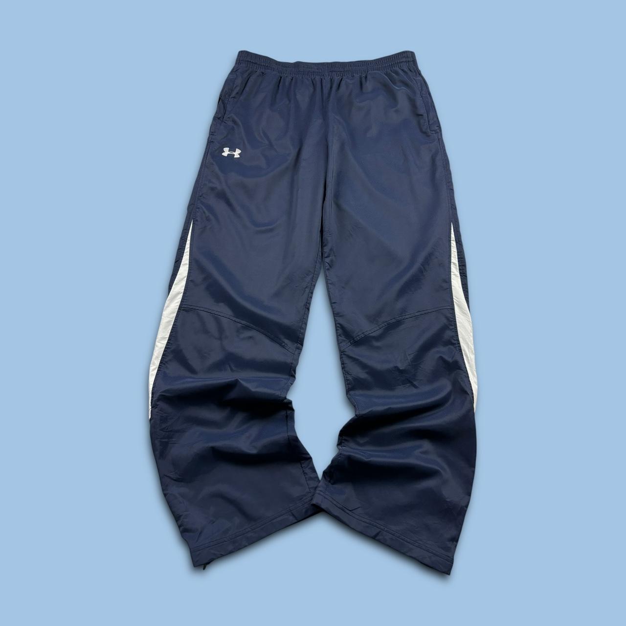 VINTAGE Y2K UNDER ARMOUR BAGGY TRACKSUIT BOTTOMS NAVY