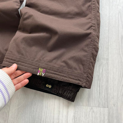 VINTAGE Y2K ROXY BAGGY SKI PANTS SALOPETTES BROWN