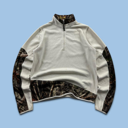 VINTAGE REALTREE QUARTER ZIP FLEECE CAMO WHITE