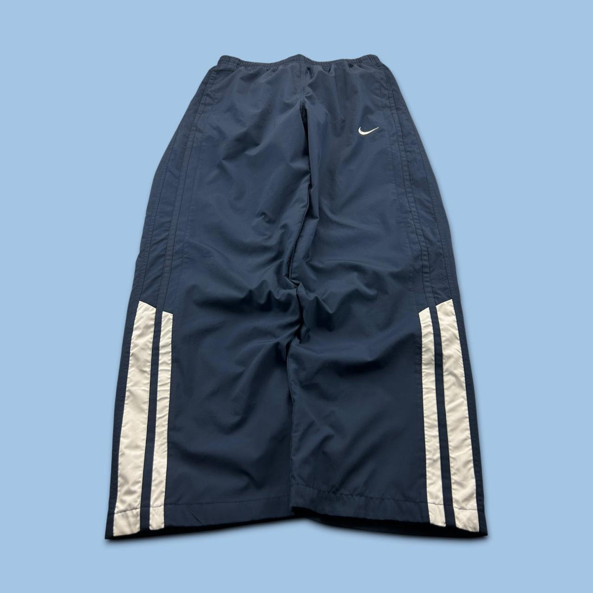 VINTAGE Y2K NIKE WIDE LEG TRACKSUIT BOTTOMS NAVY