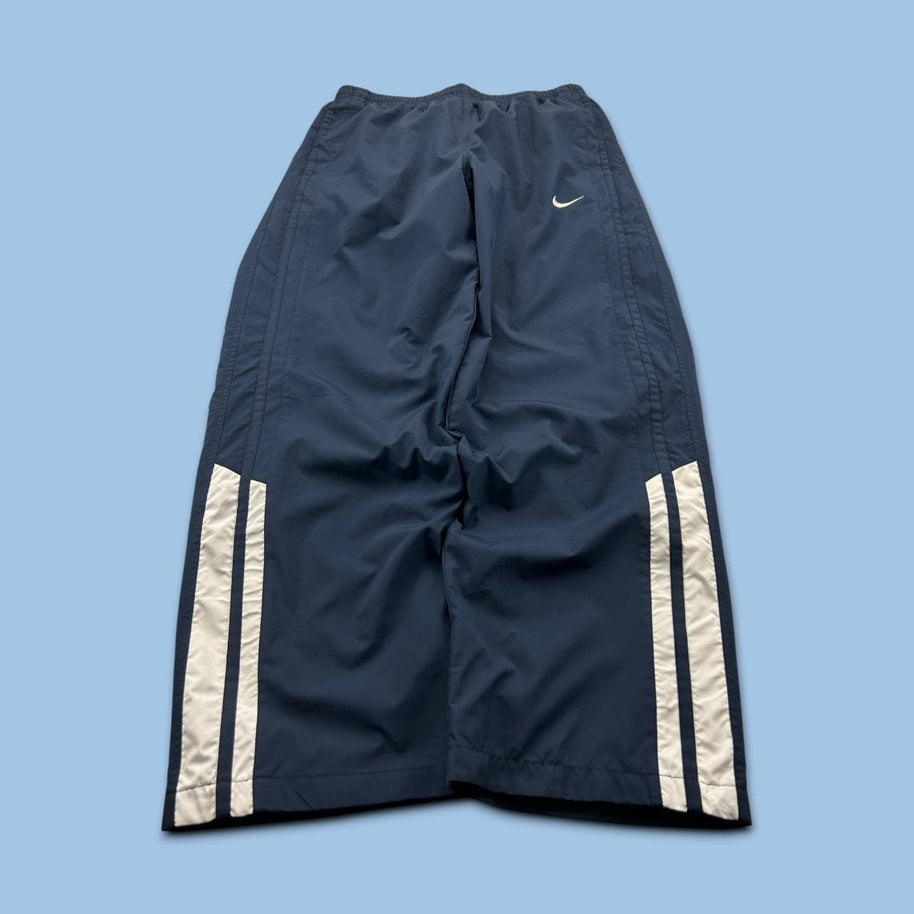 VINTAGE Y2K NIKE WIDE LEG TRACKSUIT BOTTOMS NAVY