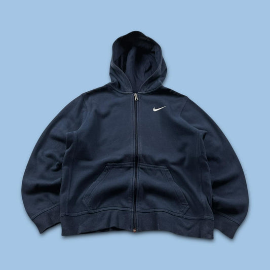 VINTAGE Y2K NIKE ZIP HOODIE NAVY