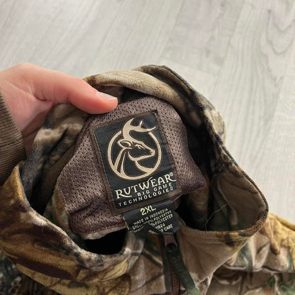 VINTAGE REALTREE ZIP UP FLEECE GILET CAMO