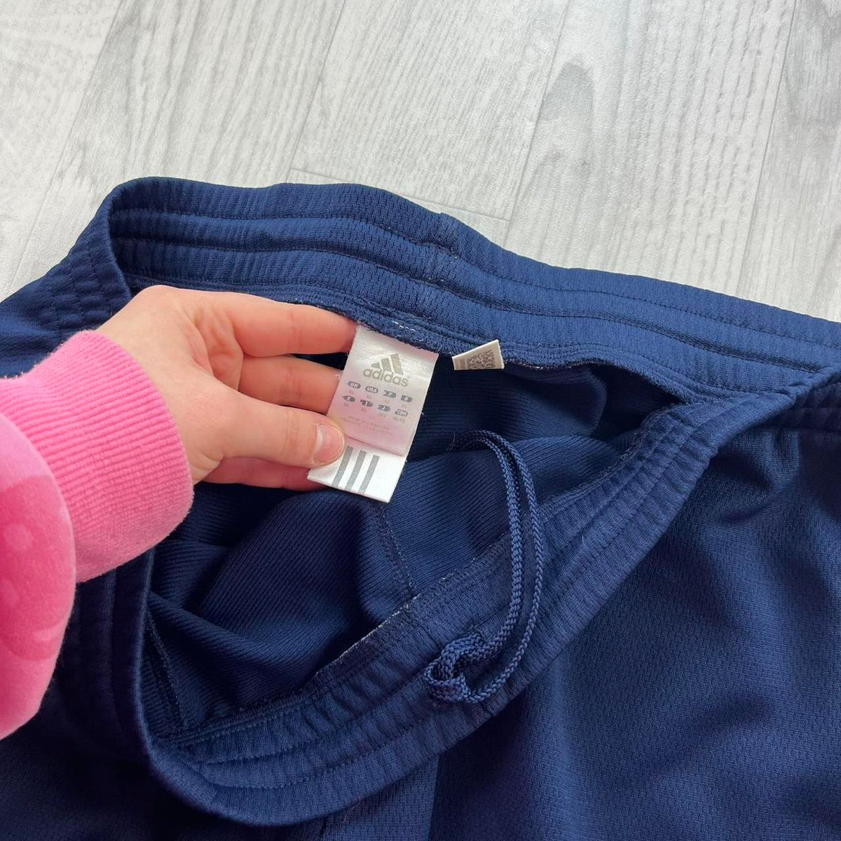 VINTAGE Y2K ADIDAS SIDE STRIPE BAGGY TRACKSUIT BOTTOMS NAVY