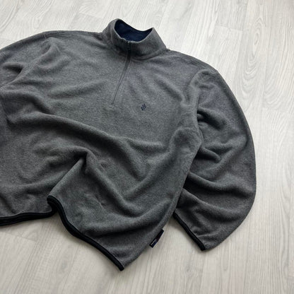 VINTAGE Y2K NAUTICA QUARTER ZIP FLEECE GREY