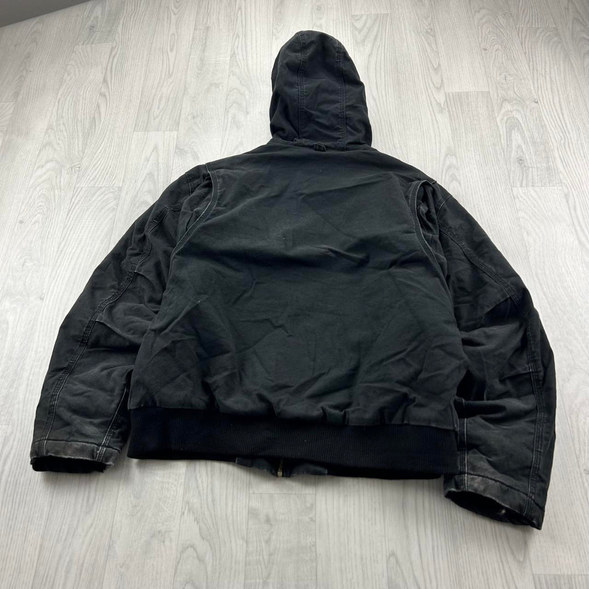 VINTAGE Y2K WALLS ACTIVE HOODED WORKWEAR BOMBER JACKET BLACK