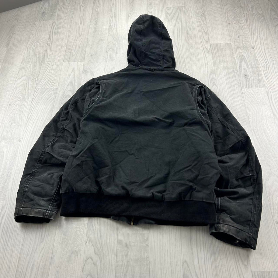 VINTAGE Y2K WALLS ACTIVE HOODED WORKWEAR BOMBER JACKET BLACK
