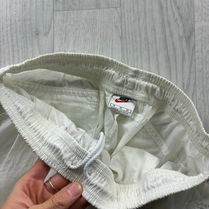 VINTAGE 90s NIKE BAGGY TRACKSUIT BOTTOMS WHITE