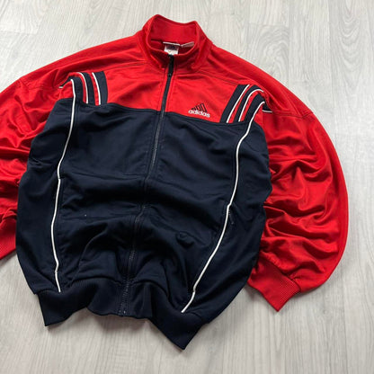 VINTAGE 90s ADIDAS ZIP UP TRACK JACKET RED