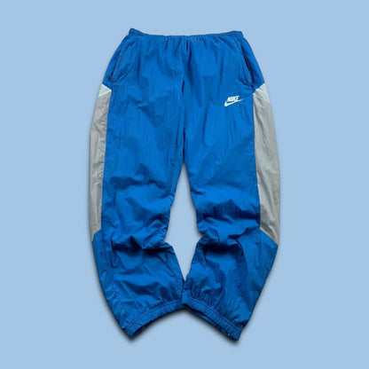 NIKE STRAIGHT LEG BAGGY TRACKSUIT BOTTOMS BLUE