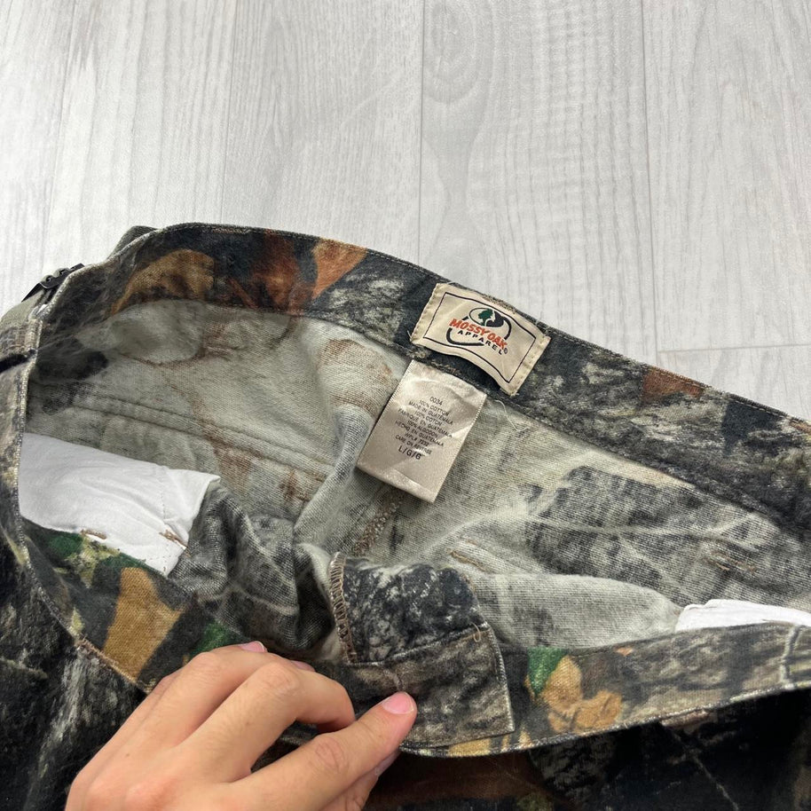 VINTAGE MOSSY OAK REALTREE WIDE LEG CAMO CARGO PANTS