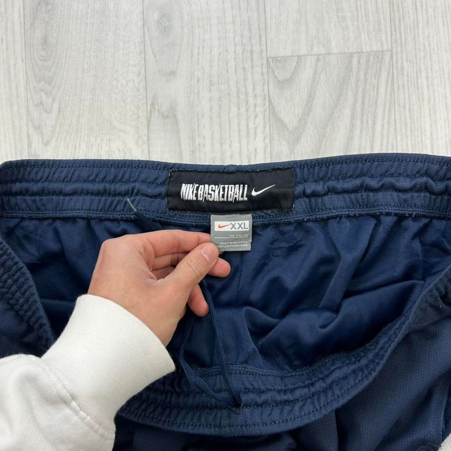 VINTAGE Y2K NIKE BASKETBALL BAGGY TRACKSUIT BOTTOMS NAVY