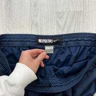 VINTAGE Y2K NIKE BASKETBALL BAGGY TRACKSUIT BOTTOMS NAVY