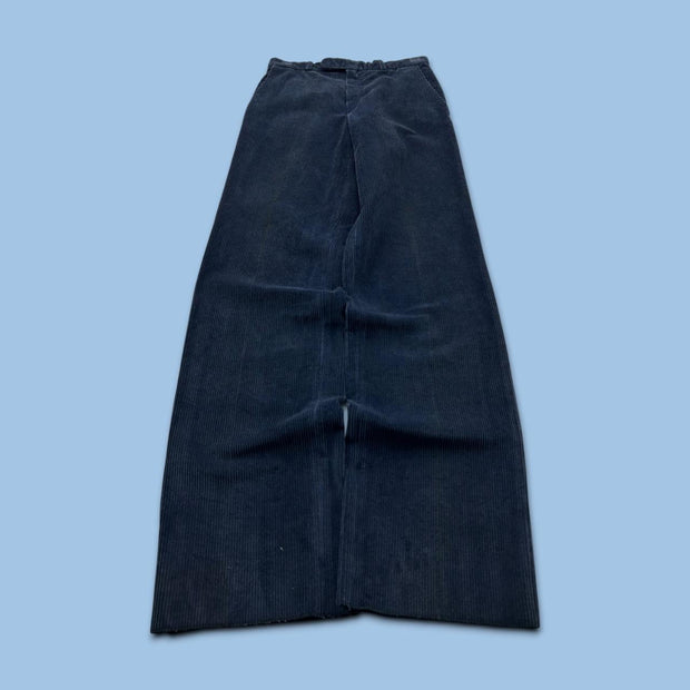VINTAGE 00s CHUNKY CORDUROY TROUSERS NAVY