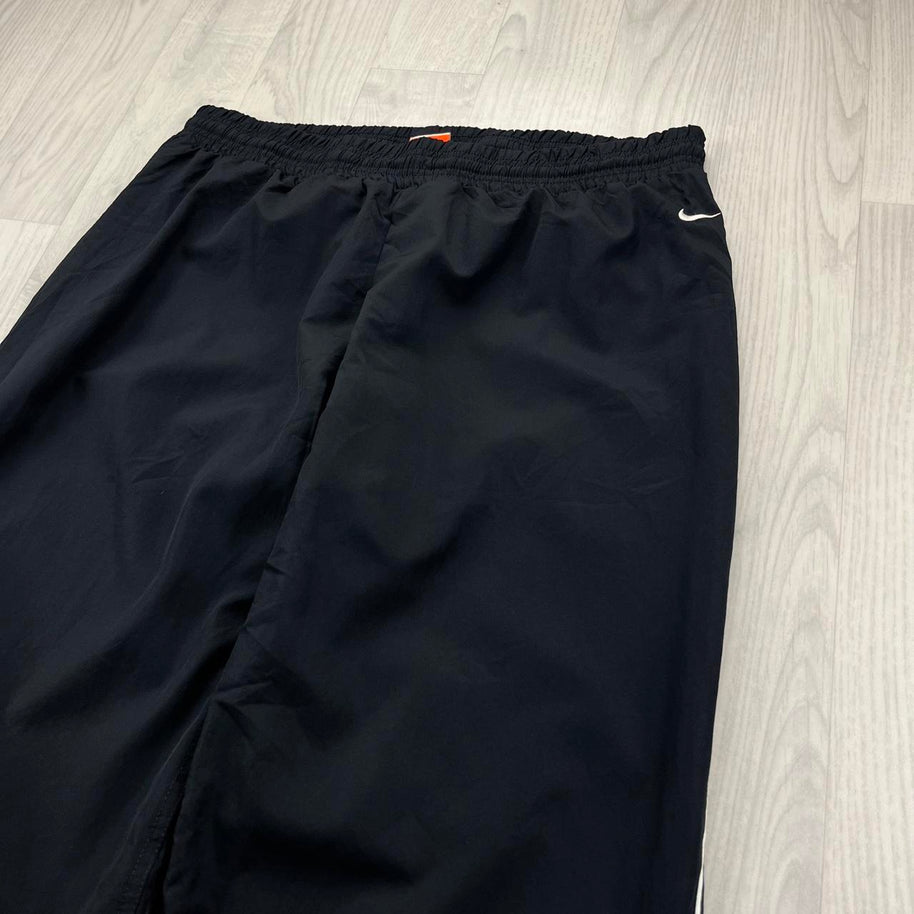 VINTAGE Y2K NIKW LOW RISE BAGGY TRACKSUIT BOTTOMS BLACK