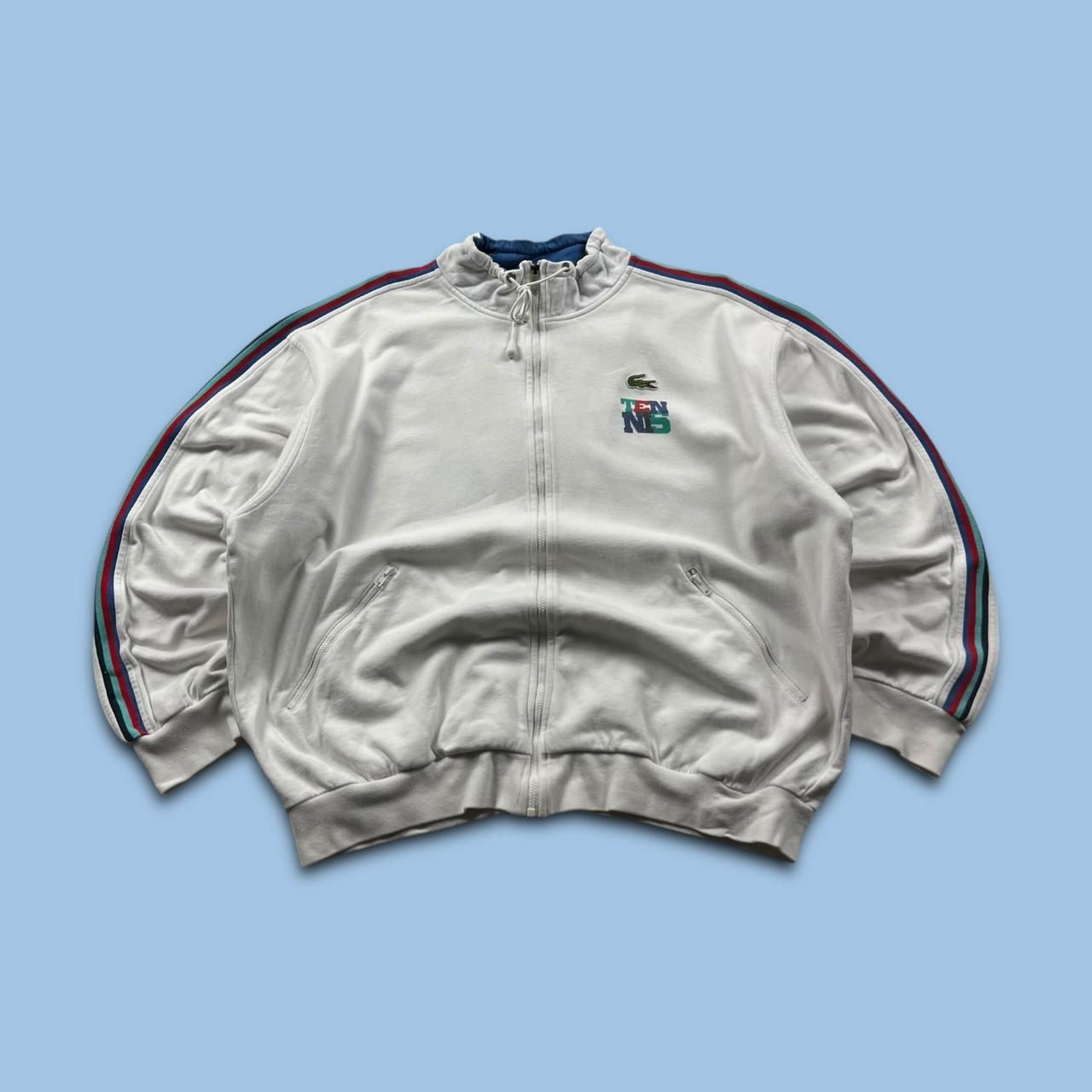 VINTAGE Y2K LACOSTE TENNIS SWEATSHIRT WHITE