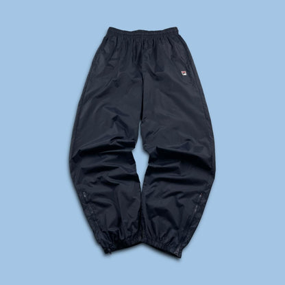 VINTAGE FILA BAGGY SHELL TRACKSUIT BOTTOMS NAVY (XL)