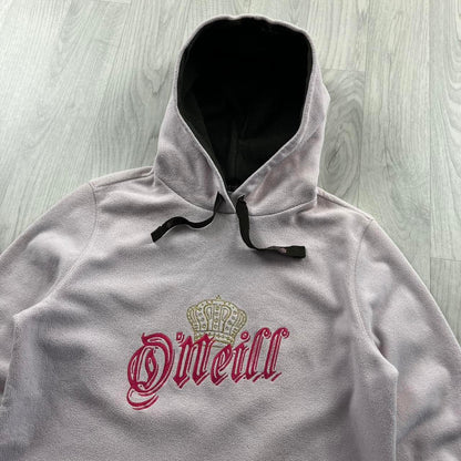 VINTAGE Y2K O’NEILL GRAPHIC FLEECE HOODIE BABY PINK