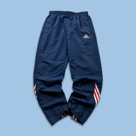 VINTAGE Y2K ADIDAS BAGGY TRACKSUIT BOTTOMS NAVY BLUE