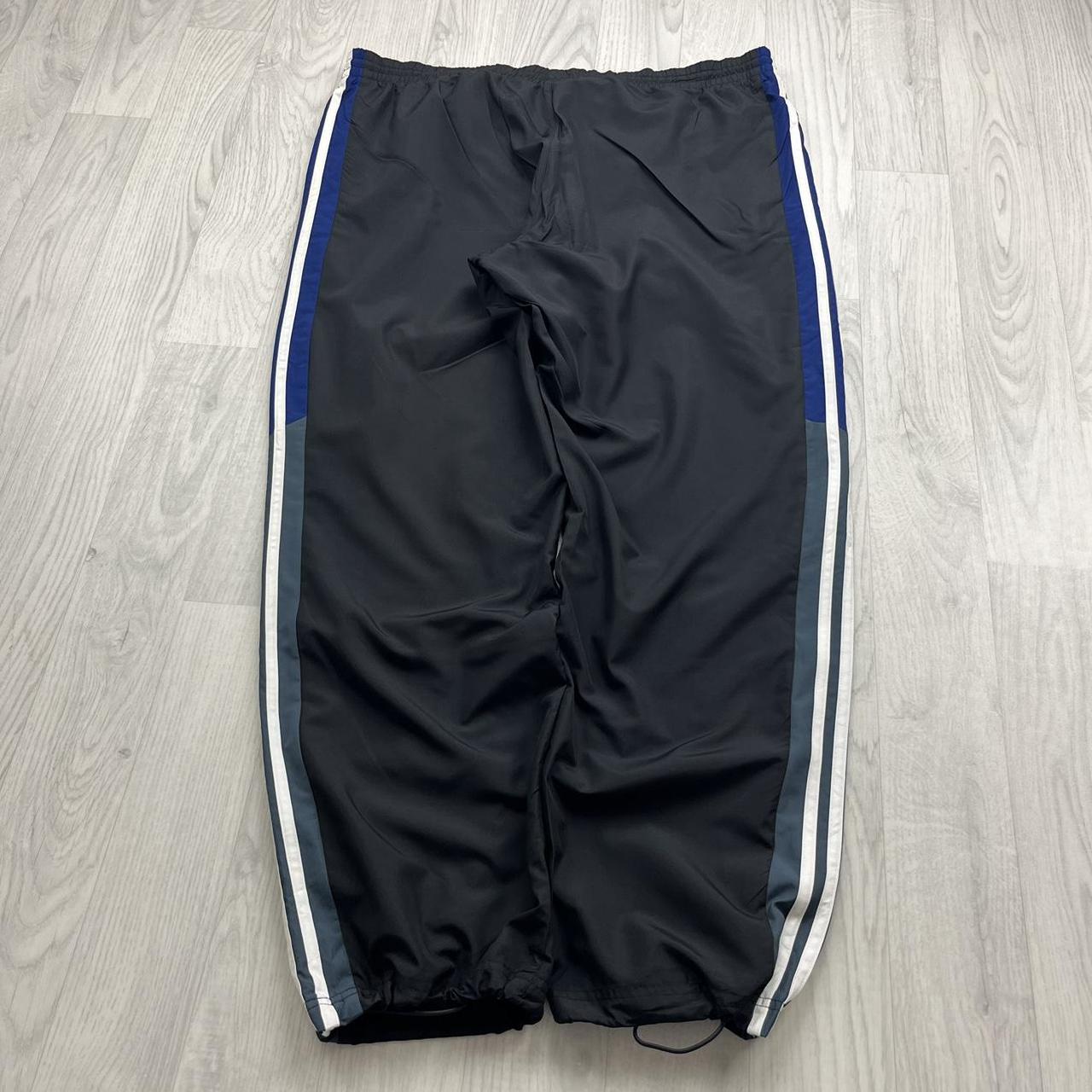 VINTAGE Y2K ADIDAS TECHNICAL BAGGY TRACKSUIT BOTTOMS BLACK