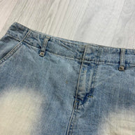 VINTAGE Y2K LOW RISE DENIM MIDI SKIRT BLUE