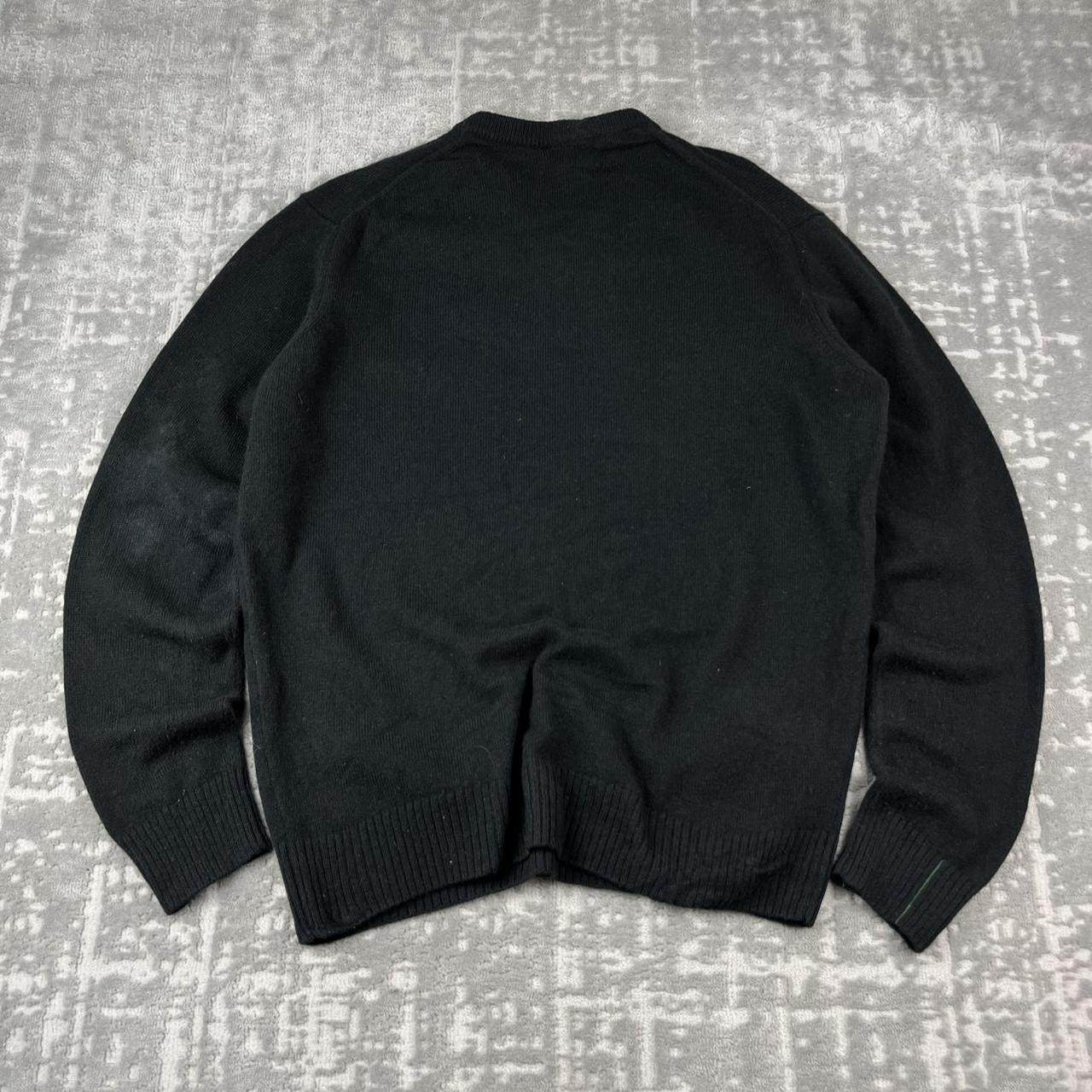 VINTAGE Y2K LACOSTE WOOL KNITTED JUMPER BLACK