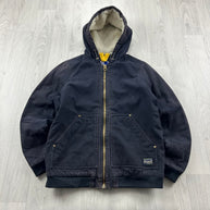 JACK AND JONES HOODED WORKWEAR BOMBER JACKET NAVY