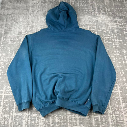 VINTAGE Y2K REEBOK CENTRE LOGO HOODIE BLUE TEAL