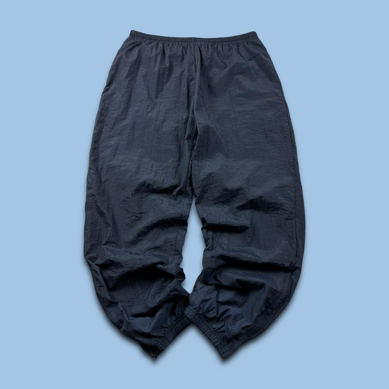 VINTAGE Y2K REEBOK BAGGY TRACKSUIT BOTTOMS NAVY
