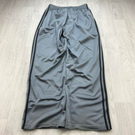 VINTAGE Y2K ADIDAS SIDE STRIPE BAGGY TRACKSUIT BOTTOMS GREY