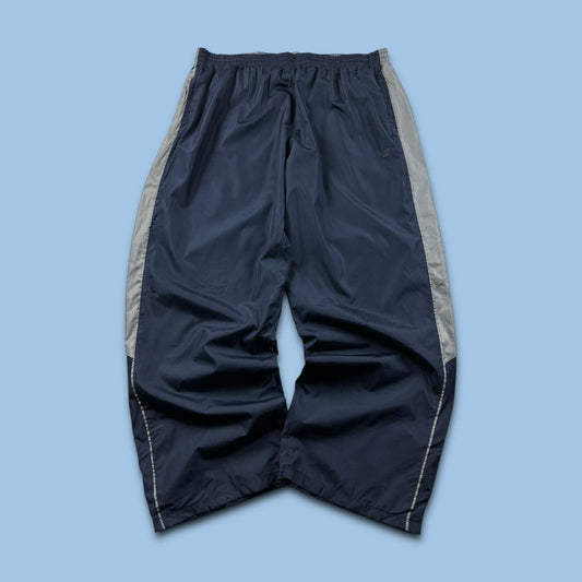 VINTAGE Y2K STARTER WIDE LEG TRACKSUIT BOTTOMS NAVY
