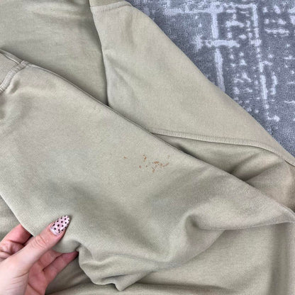 VINTAGE Y2K QUIKSILVER SPELL OUT BOXY SWEATSHIRT BEIGE