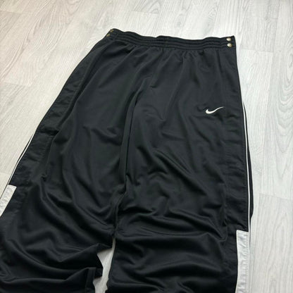 VINTAGE Y2K NIKE BASKETBALL WIDE LEG TRACKSUIT BOTTOMS BLACK