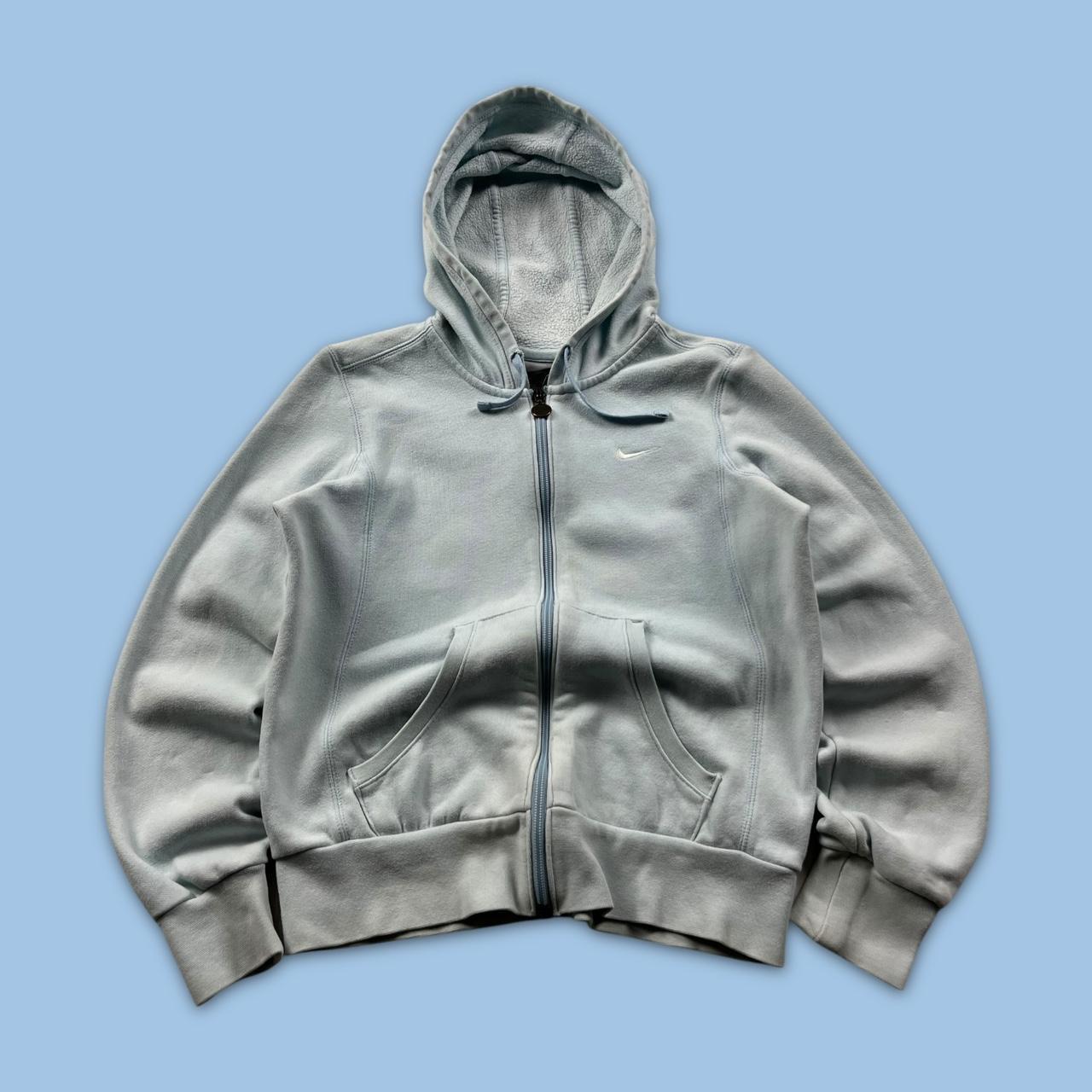 VINTAGE Y2K NIKE ZIP HOODIE LIGHT BLUE