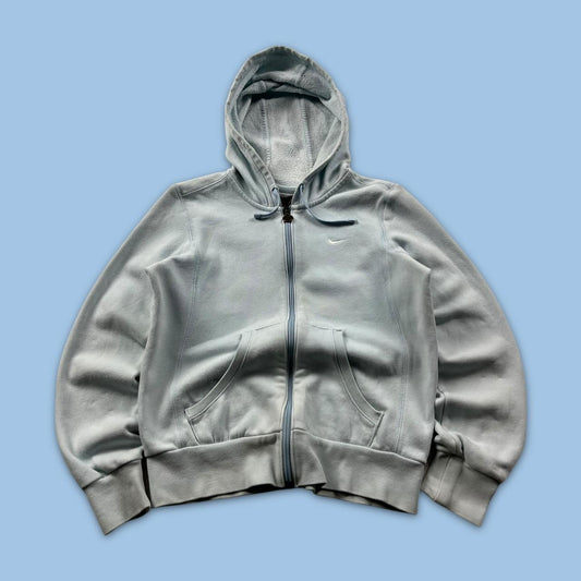 VINTAGE Y2K NIKE ZIP HOODIE LIGHT BLUE