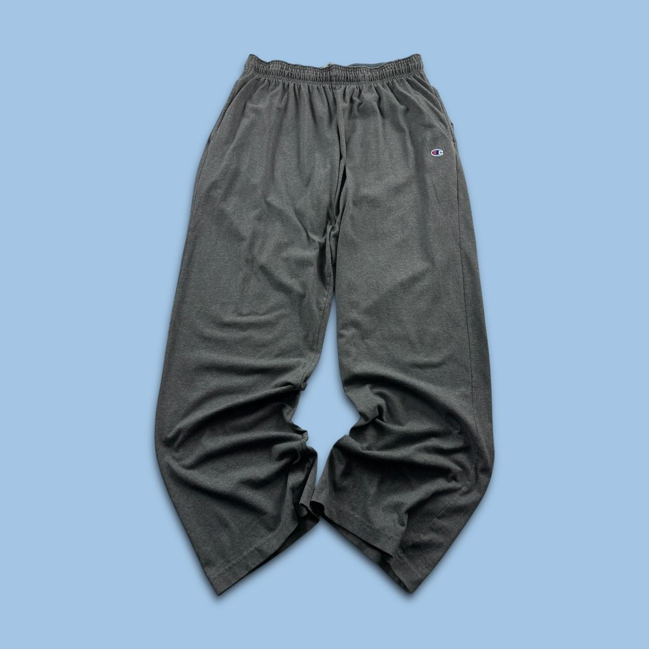 VINTAGE CHAMPION LIGHTWEIGHT BAGGY COTTON SWEATPANTS GREY