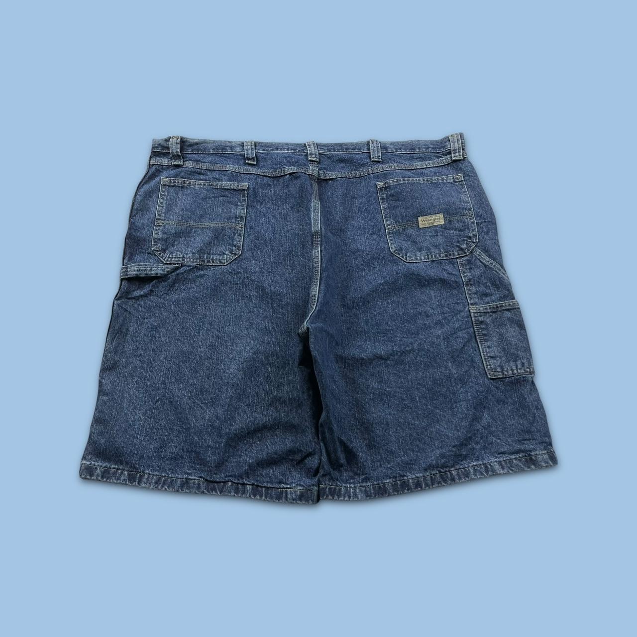 VINTAGE 00s WRANGLER BAGGY LOOSE CARPENTER JORTS NAVY BLUE