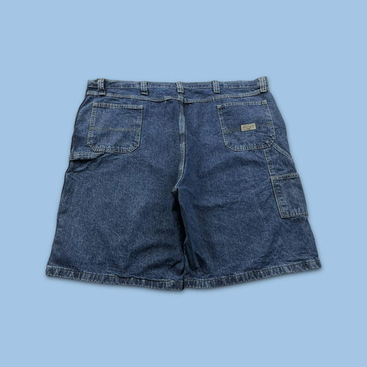 VINTAGE 00s WRANGLER BAGGY LOOSE CARPENTER JORTS NAVY BLUE