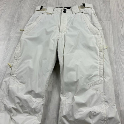 VINTAGE Y2K PULP BAGGY SKI PANTS SALOPETTES WHITE