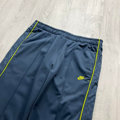 VINTAGE Y2K NIKE BAGGY TRACKSUIT BOTTOMS GREY/BLUE