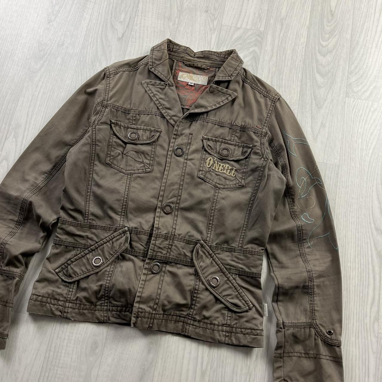 VINTAGE Y2K O’NEILL UTILITY JACKET LIGHT BROWN