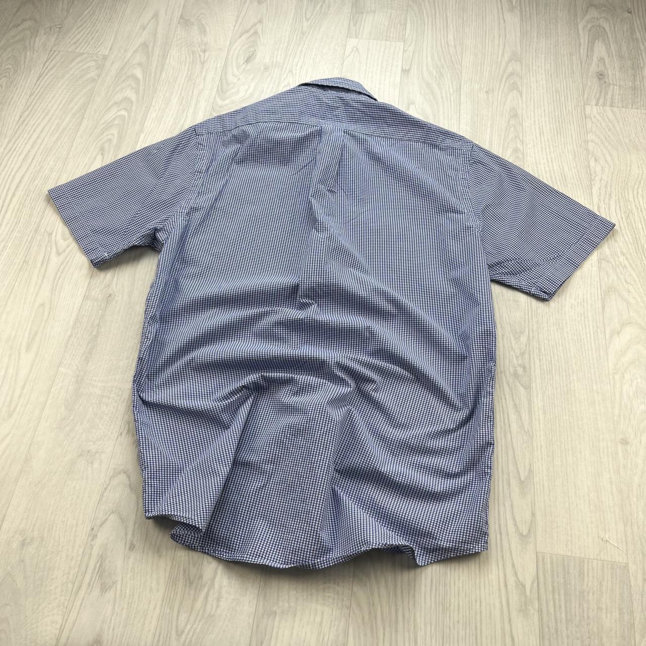 VINTAGE 00s RALPH LAUREN GINGHAM SHORT SLEEVE BUTTON UP SHIRT BLUE