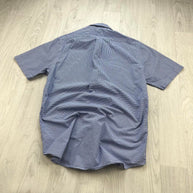VINTAGE 00s RALPH LAUREN GINGHAM SHORT SLEEVE BUTTON UP SHIRT BLUE