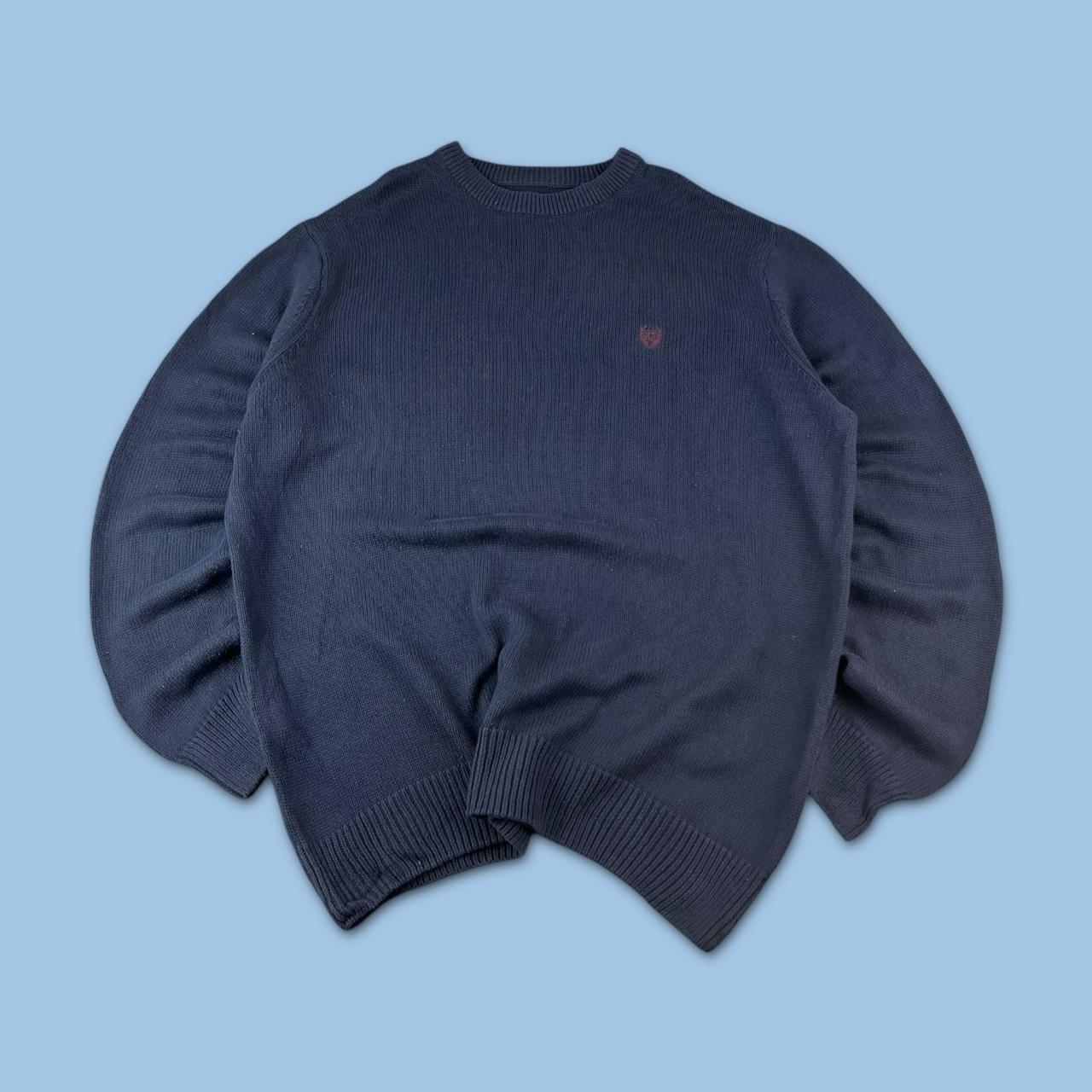 VINTAGE Y2K CHAPS CHUNKY ESSENTIAL KNITTED JUMPER NAVY