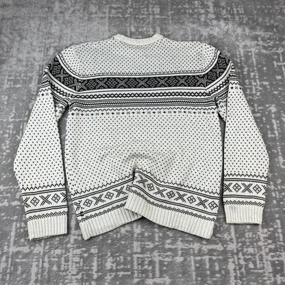 VINTAGE Y2K CHAPS CHUNKY KNITTED JUMPER WHITE