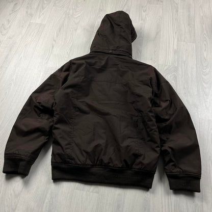 VINTAGE 00s O’NEILL HOODED HEAVY BOMBER JACKET BROWN